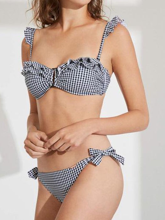 Ysabel Mora Swim Costumi Bikini FASCIA quadretti 81921